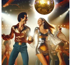 Sfera dorata da discoteca a specchio degli anni '70, 30 cm