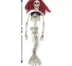 Sirena con capelli rossi da appendere di 40 cm