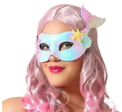 Sirena con maschera Cola multicolore