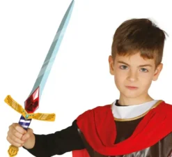 Spada da gladiatore in pietra rossa in schiuma per bambini