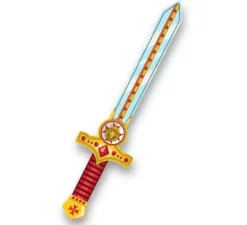 Spada da gladiatore in schiuma rossa e oro per bambini