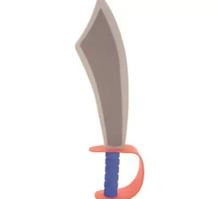 Spada da pirata nera 43x13 cm
