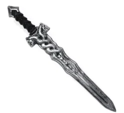 Spada del drago d'argento giocattolo da 60 cm