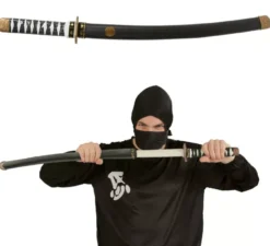 Spada giapponese o spada Ninja nera da 76 cm con fodero