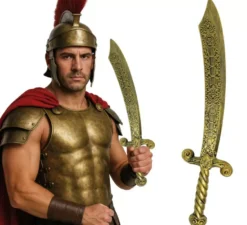 Spada romana dorata da 55 cm in plastica