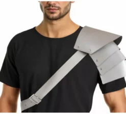 Spallina da gladiatore argento, 75x25 cm