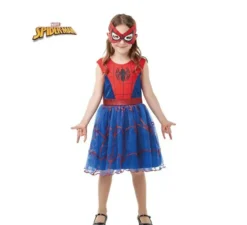 Spider Girl Costume da Spiderman in abito con maschera per bambina