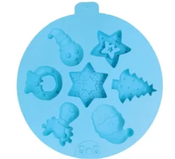 Stampo Circolare in Silicone da 24 cm per 7 Biscotti di Natale