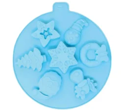 Stampo Circolare in Silicone da 24 cm per 7 Biscotti di Natale