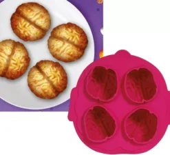 Stampo per 4 Brain Cookies 16x16 cm