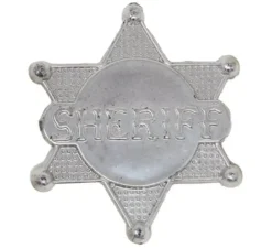 Stella dello sceriffo in plastica da 5,50 cm