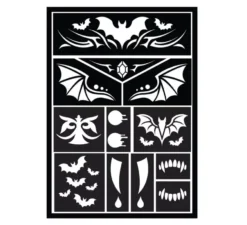 Stencil per trucco da vampiro 14x20 cm