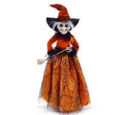 Strega decorativa deluxe arancione di 46 cm
