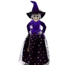 Strega decorativa deluxe lilla di 46 cm