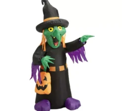 Strega gonfiabile di Halloween con illuminazione, 122 cm