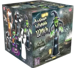 Strega gonfiabile di Halloween con illuminazione, 244 cm
