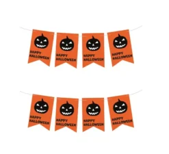 Striscione con zucca di Halloween felice da 3 m