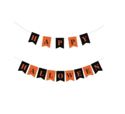 Striscione Happy Halloween nero e arancione da 3 m