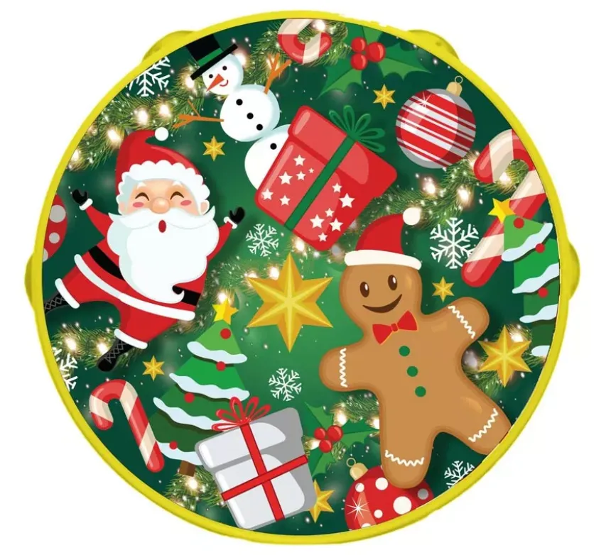 Tamburello di plastica di 13 cm decorato in vari modelli