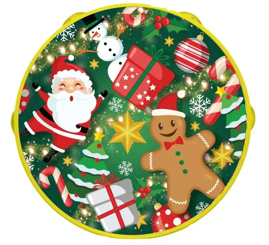 Tamburello di plastica di 17 cm decorato modelli assortiti