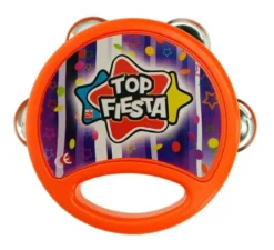 Tamburello in plastica arancione 11,5 cm