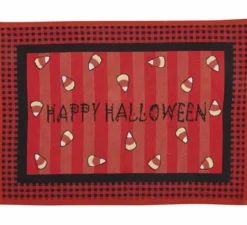 Tappeto rosso Happy Halloween da 67x49 cm