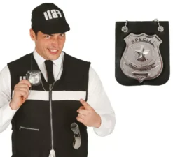 Targa di polizia appesa