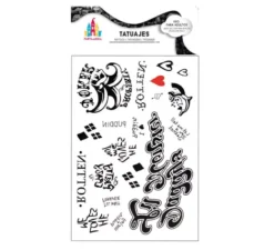 Tatuaggi Arlecchino nero con testo