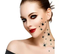 Tatuaggio di 16 ragni neri