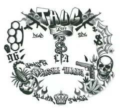 Tatuaggio facciale Thug Life