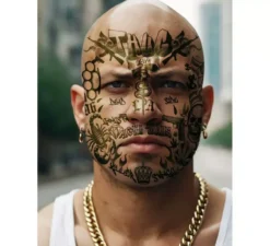 Tatuaggio facciale Thug Life