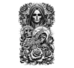 Tatuaggio manica Catrina