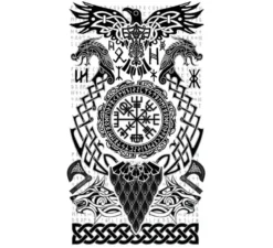 Tatuaggio vichingo con simboli