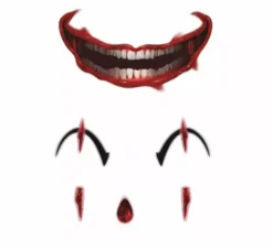 Tatuaggio viso pagliaccio 30x14 cm