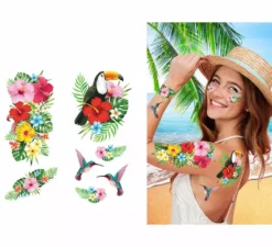 Tatuaggi tropicali esotici 14X30 cm