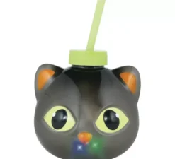 Tazza con cannuccia a LED illuminata da 17 cm per gatti