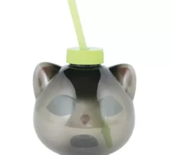Tazza con cannuccia a LED illuminata da 17 cm per gatti