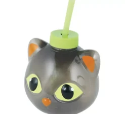 Tazza con cannuccia a LED illuminata da 17 cm per gatti