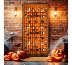 Tenda a quadretti Fantasmi Happy Halloween 1x2 m