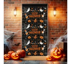Tenda a quadretti Happy Halloween 1x2 m