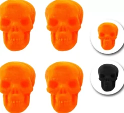 4 teschi in colori assortiti