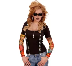 Teschio e Rose Pin Up Catrina Manicotti del tatuaggio