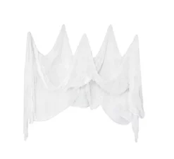 Tessuto bianco effetto consumato 70x210 cm
