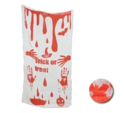 Tessuto Dolcetto o Scherzetto con sangue finto decorativo 0,8x1,55m