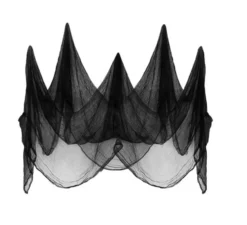Tessuto nero effetto consumato 70x210 cm
