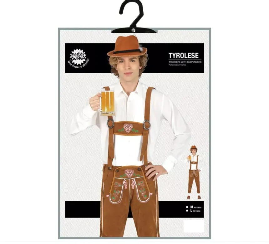 Tirolesi Uomini marrone costume