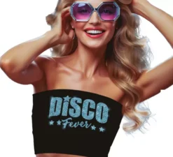Top da discoteca nero da donna