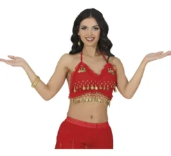 Top da donna con moneta rossa