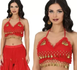 Top da donna con moneta rossa
