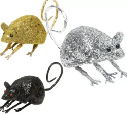 Topolino con Glitter di 8,5 cm in vari colori